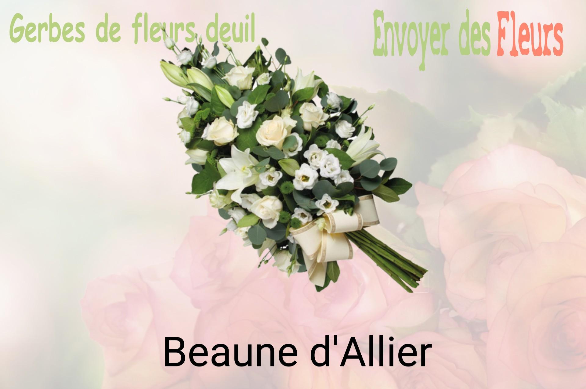 Gerbe de fleurs de deuil livrée à Beaune-d'Allier